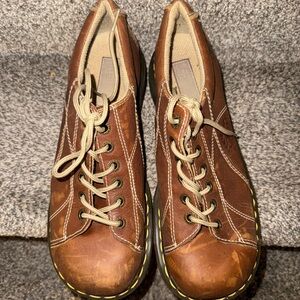 Dr. Martens Brown Tan Sneakers with Lace-Up Design